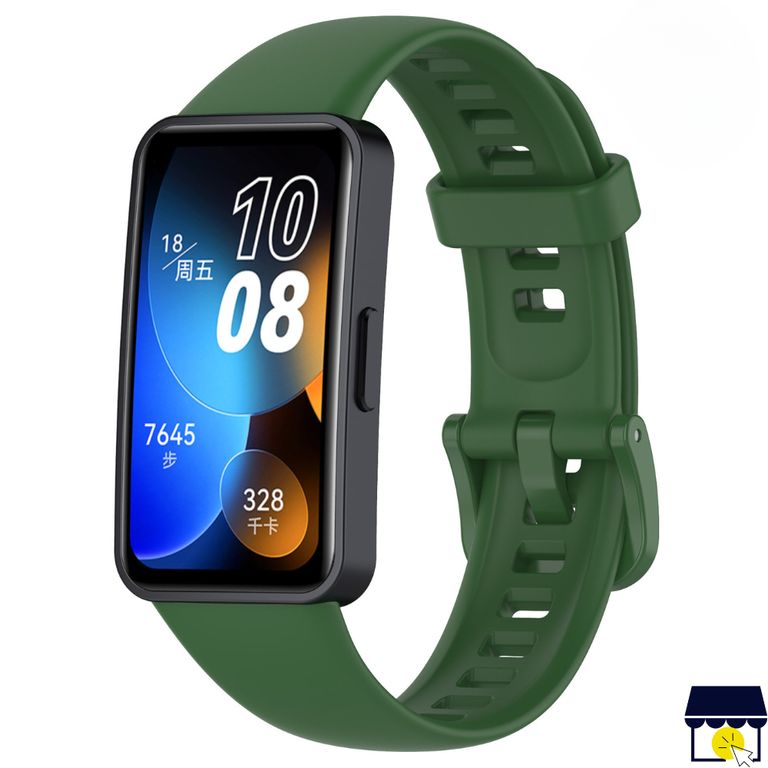 Correa de silicona para Huawei Band 8 / 9 / 10 - Verde Oscuro