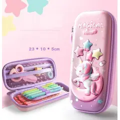 GENERICO - CARTUCHERA 3D UNICORNIO LUNA Y ESTRELLA