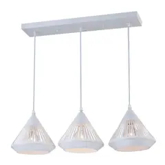 GENERICO - Lámpara colgante minimalista color blanco 3 unidades