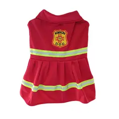 GENERICO - Disfraz para mascotas perro/gato Bombera Halloween Talla 0