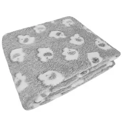 BABY MERINOS - Colcha Bebe Felpa - Elefantes - Plomo