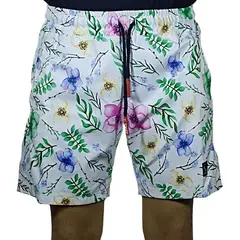 GENERICO - Short De Verano Estampado Para Hombre - Blanco