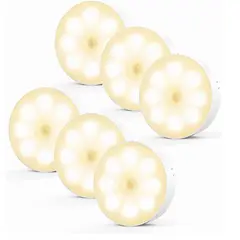GENERICO - Luces LED con Sensor de Movimiento 6 pcs Luces de Noche