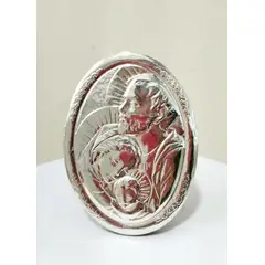 PERU - Decorativo Adorno Marco Sagrada Familia PLat. ley 950 de 16 cm
