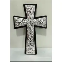 PERU - Decorativo Adorno Cruz para colgar de plata PLat. ley 950 de 30cm