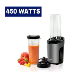 TAURUS - Mini Licuadora 450W Shake Away Negro con Tomatodo libre de BPA