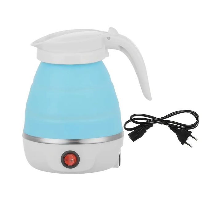 Hervidor Plegable 600ml Eléctrico De Silicona AZUL