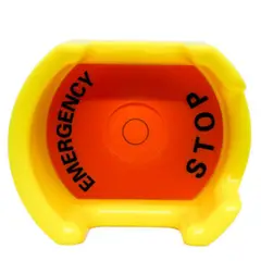 LOTO MASTER - GUARDA DE PROTECCIÓN PARA BOTÓN DE PARADA DE EMERGENCIA COLOR AMARILLO