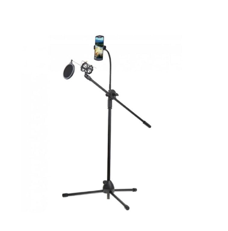 Parante micrófono profesional ajustable con Clips para celular NB202