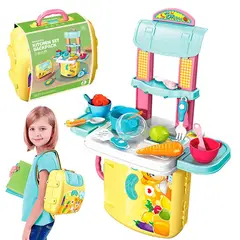 MINARI - Set de Cocina Mini Chef Juguete para Niñas Mochila 2en1 95J