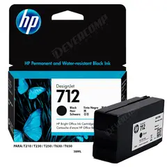 HP - Tinta 712A Black para T210 T230 T250 T630 T650 38ml