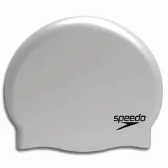 SPEEDO - Gorro Para Natación Plain Flat Plata