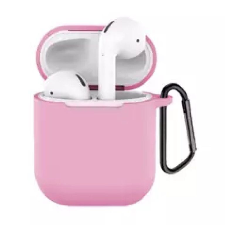 CASE PARA AIRPODS SILICONA 1ERA Y 2DA GENERACION ROSADO