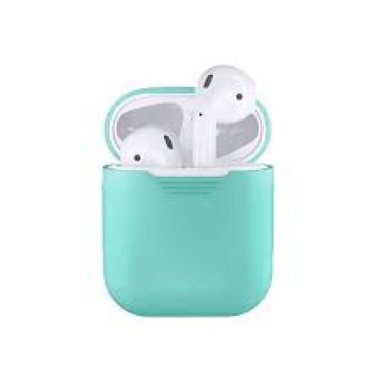 CASE PARA AIRPODS SILICONA 1ERA Y 2DA GENERACION CELESTE