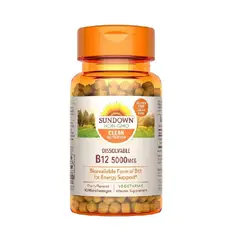 SUNDOWN NATURALS - Vitamina B12 90 tabletas disolubles x 5000 mcg (Sublingual) - Sundown