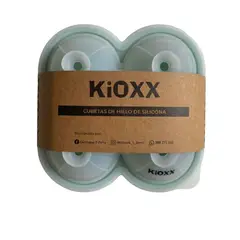 KIOXX - Cubeta de silicona de hielos circulares 4 cavidades Verde Claro