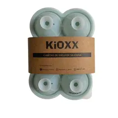 KIOXX - Cubeta de silicona de hielos circulares 6 cavidades Verde Claro