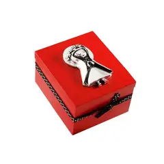 ARGENTARIA - Cofre Rojo Santa Rosa - Plaqué y Madera