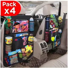 MINARI - Pack X4 Organizador Protector de Asiento para Auto 70N