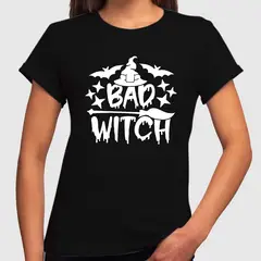 GENERICO - Polo Fluorescente Neon Halloween Bad witch