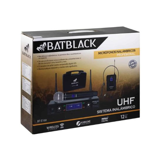 Micrófono Inalámbrico Doble Manual y Vincha UHF BT-E168