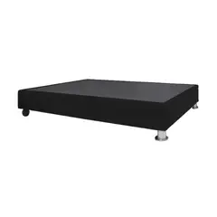 BARAKA HOME - Base De Cama Luton con Ruedas 1.5 plz - Negro
