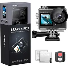 AKASO - CAMARA DE ACCION BRAVE 4 PRO 4K30FPS CON ACCESORIOS