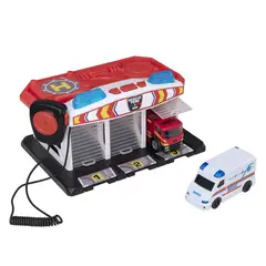 TEAMSTERZ - Juguete Playset Central Emergencia + 2 Autos