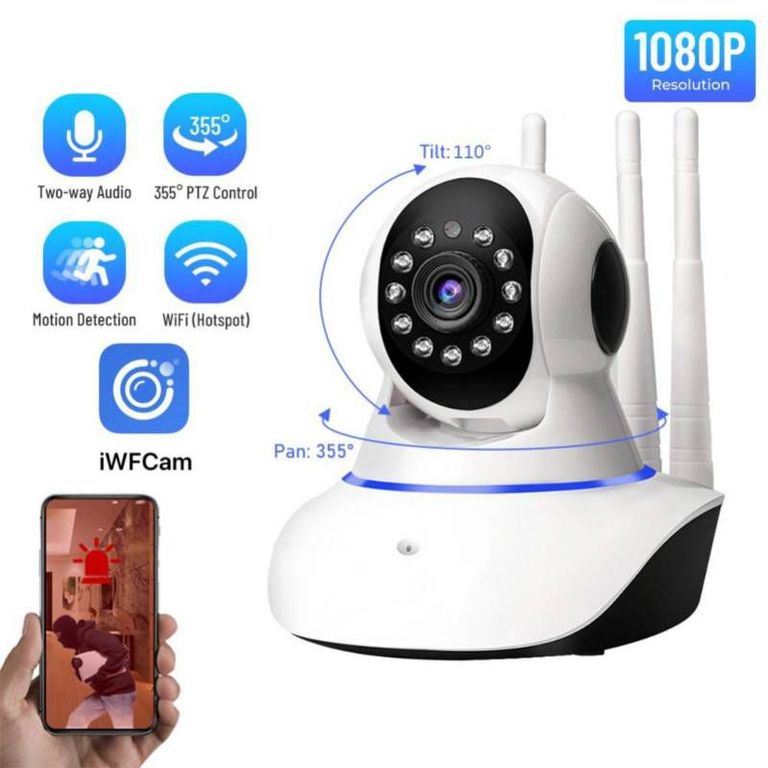 Camara Ip Hd Inalámbrico Wifi 720p Iphone Android Con Audio
