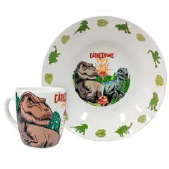 SCOOL - - Set Cerámica 2Pz Tz Plt Pared Jurassic