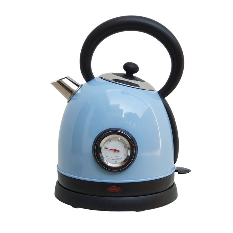Hervidor Eléctrico Vintage Retro de Acero de 1.8 Litros - Celeste
