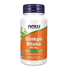 GENERICO - Ginkgo Biloba - Now Foods x 60 cápsulas, 60 mg