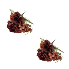 FLORIPA - Pack de 2 Bouquets De Rosa Hortencia 8204-RJ FLORIPASTORE