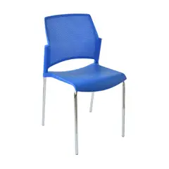 MOBELART - Silla de Oficina Visita Zyle base color aluminio Azul möbelArt