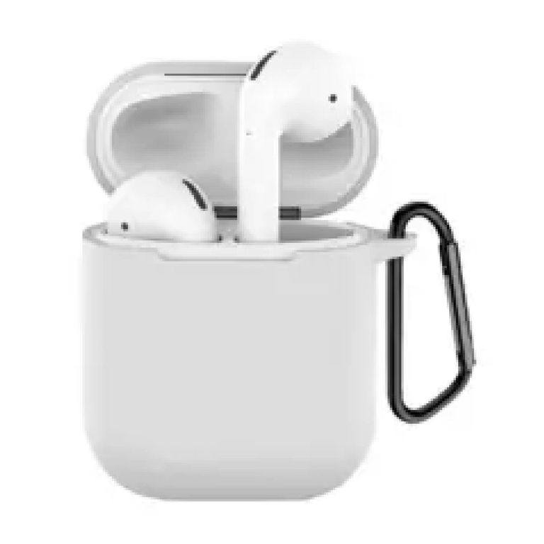 CASE PARA AIRPODS SILICONA 1ERA Y 2DA GENERACION BLANCO