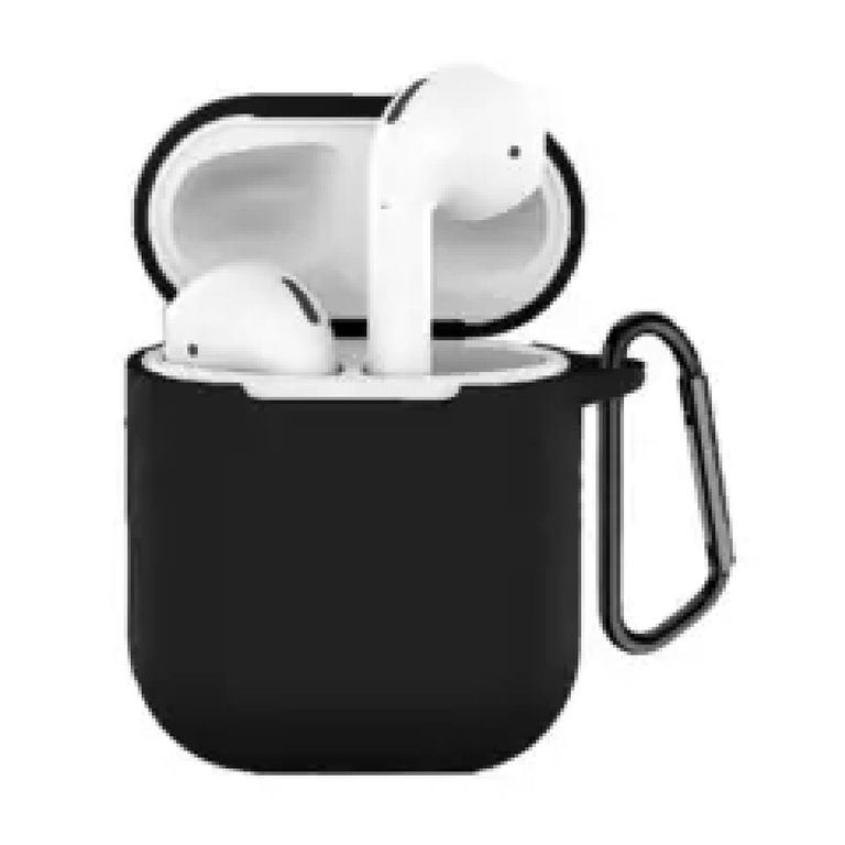CASE PARA AIRPODS SILICONA 1ERA Y 2DA GENERACION NEGRO