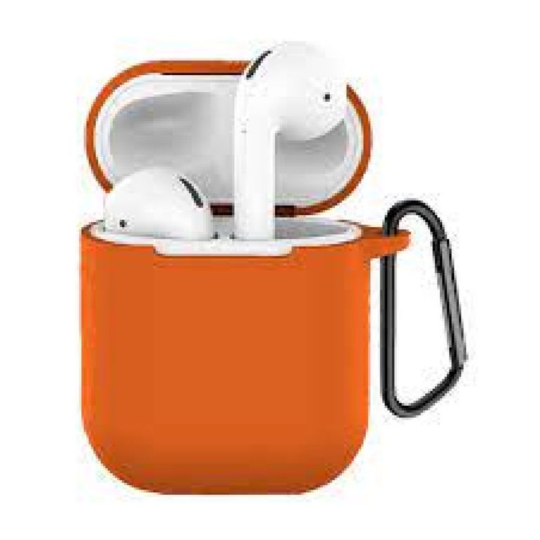 CASE PARA AIRPODS SILICONA 1ERA Y 2DA GENERACION NARANJA