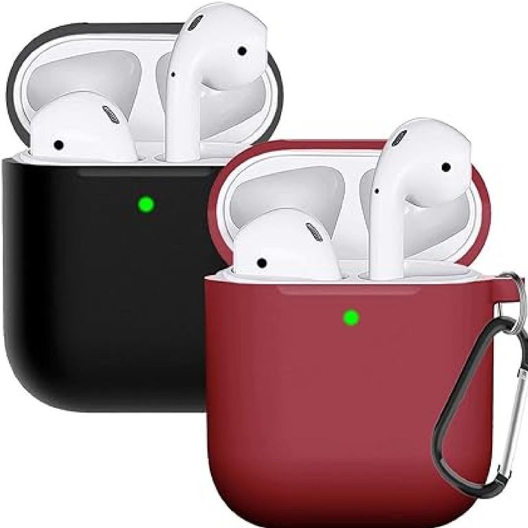 CASE PARA AIRPODS SILICONA 1ERA Y 2DA GENERACION GUINDA