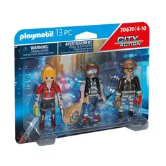 PLAYMOBIL - City Action 3 Figuras de Ladrones