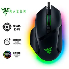 RAZER - MOUSE BASILISK V3 26K DPI SWITCH OPTICO CHROMA BLACK