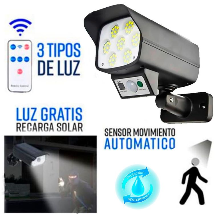 Lámpara Solar Con Sensor de movimiento GL-2163 Para Jardines - Patios