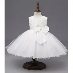 GENERICO - Vestido Bebé Niña Blanco Little Cloud Party Birthday - Genieka