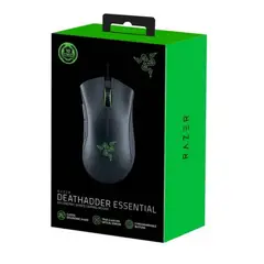RAZER - Mouse Deathadder Essential green light - Negro