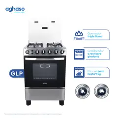 AGHASO - Cocina 4 hornillas Premium GLP