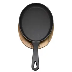 WAYU - Sarten Iron Cast Base Madera