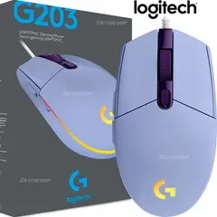LOGITECH - Mouse G203 RGB Lightsync 8000 DPI Lila, USB