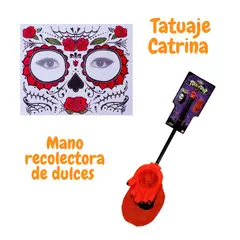 KAST PE - Tatuaje A Y Manito Recolectora de Dulces para Halloween