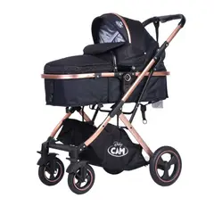 GENERICO - Coche moises Galaxy de aluminio Baby CAM con bolso pañalero