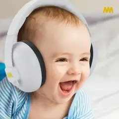 MUMBA - Audífonos Antiruido Orejeras para Bebés 3-24 meses Reducción de Ruido 31dB Blanco -