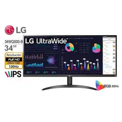 LG - MONITOR 34WQ500-B IPS 100HZ 5MS ULTRAWIDE FreeSync